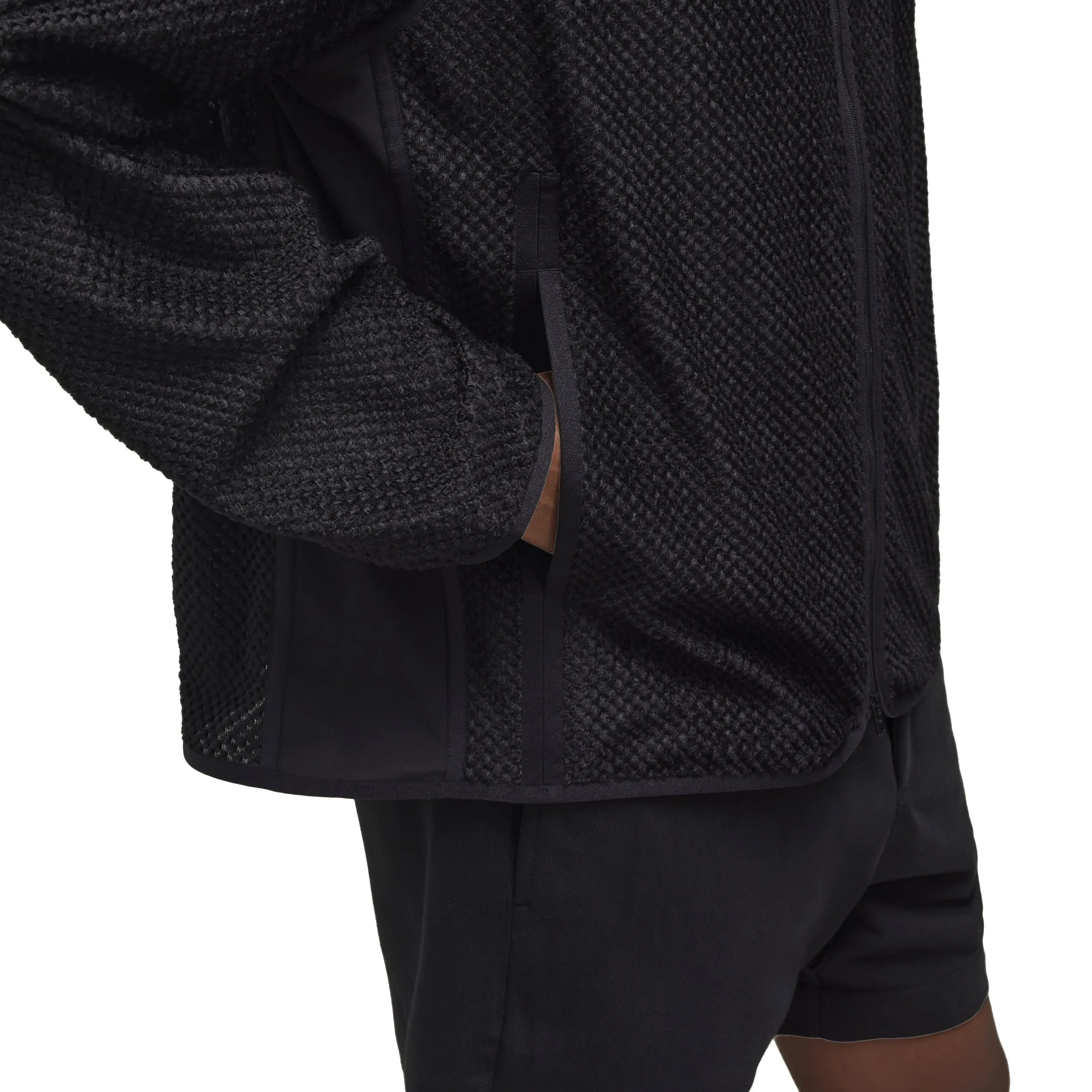Y-3 WAFFLE WARP KNIT TRACK JACKET / BLACK (MEN)