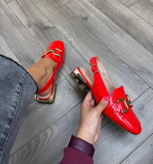 Zanni & Co Diraz One Slingback Patent Loafer - Poppy Red (Z31)
